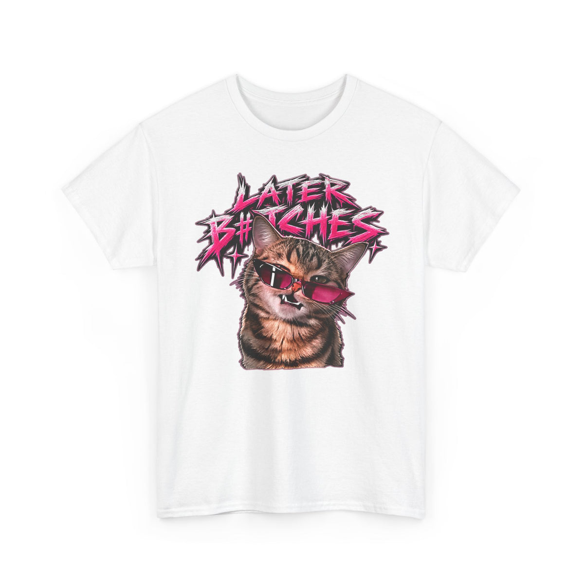 Tricou cu print „LATER B#TCHES." — bumbac 100%, unisex