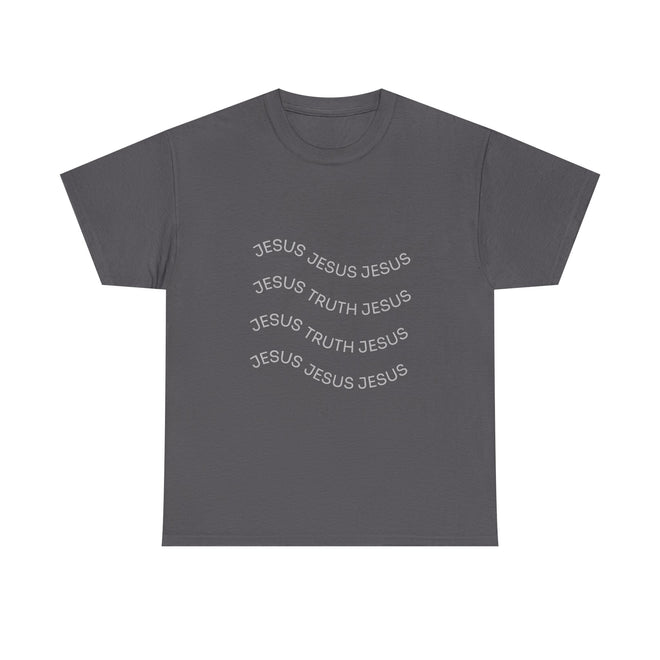 Tricou cu print „JESUS, TRUTH" — bumbac 100%, unisex
