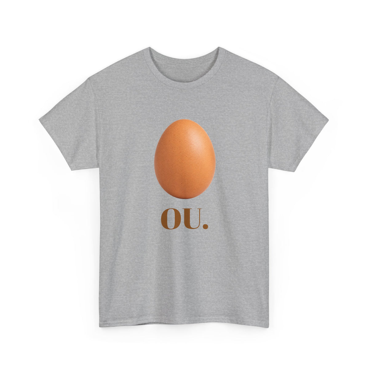 Tricou cu print „OU." — bumbac 100%, unisex