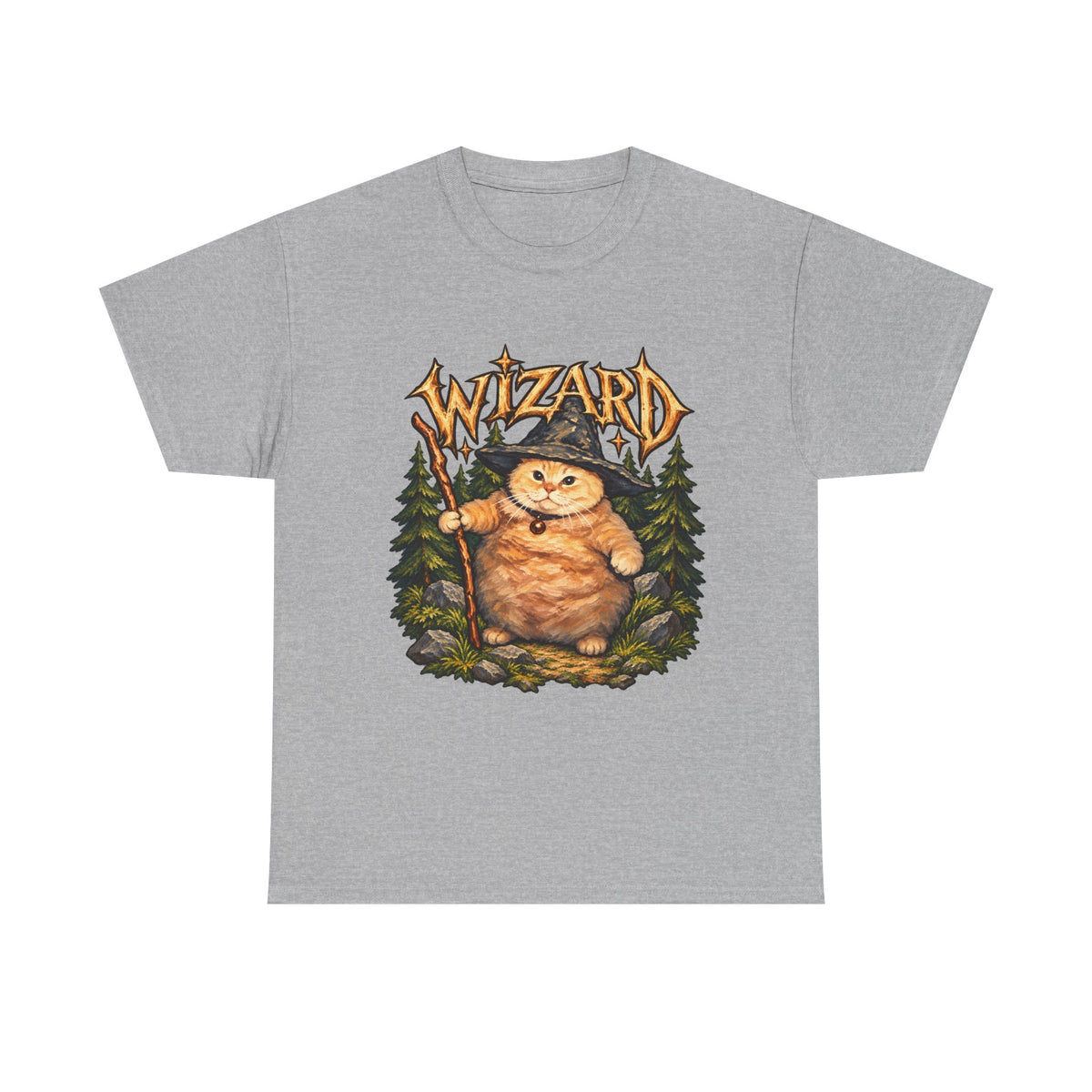 Tricou cu print „WIZARD." — bumbac 100%, unisex