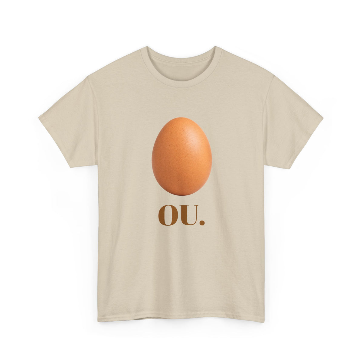 Tricou cu print „OU." — bumbac 100%, unisex