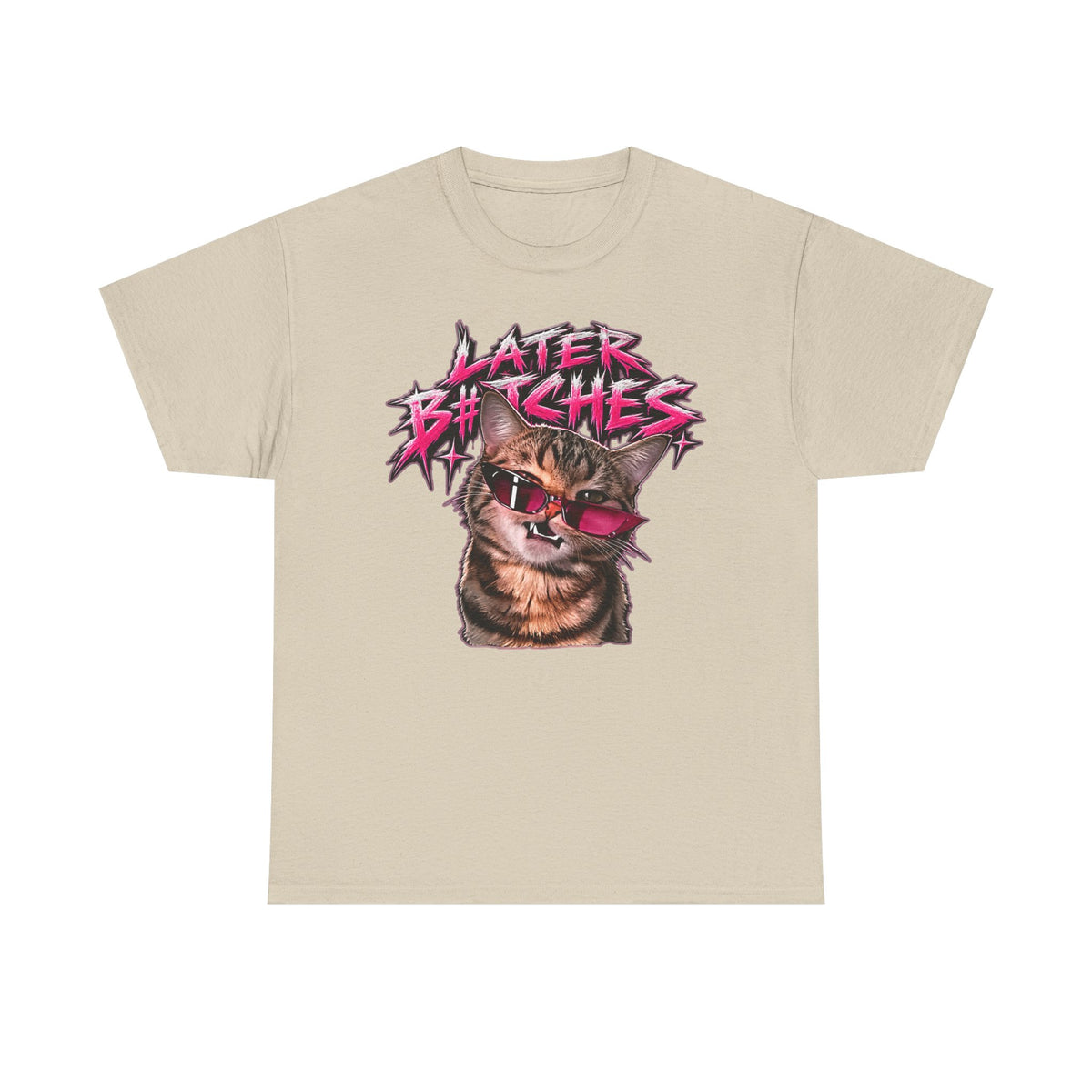 Tricou cu print „LATER B#TCHES." — bumbac 100%, unisex