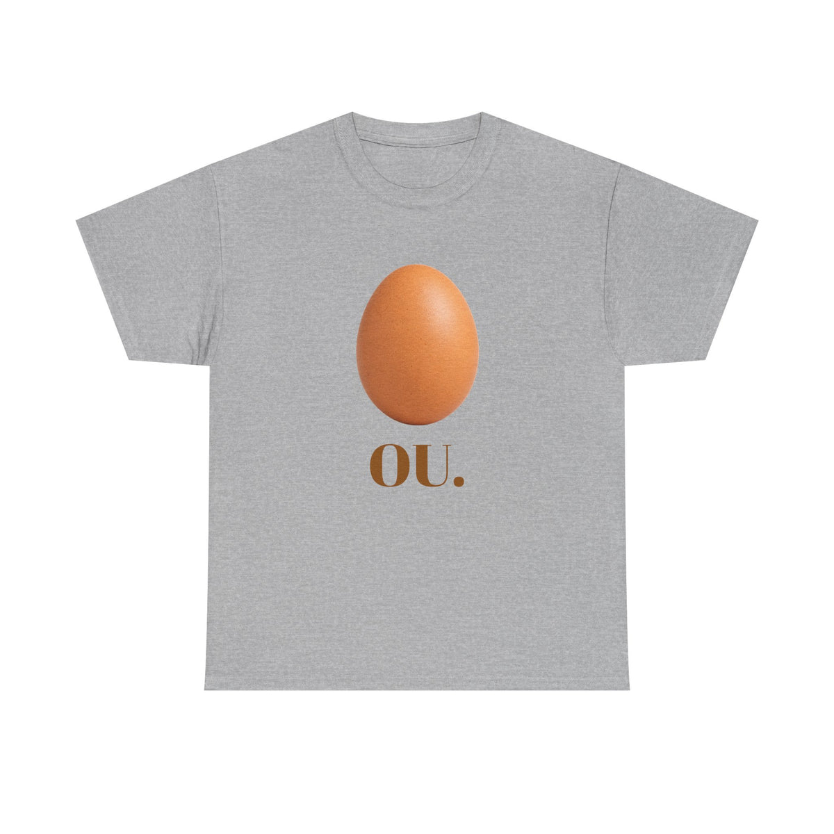 Tricou cu print „OU." — bumbac 100%, unisex