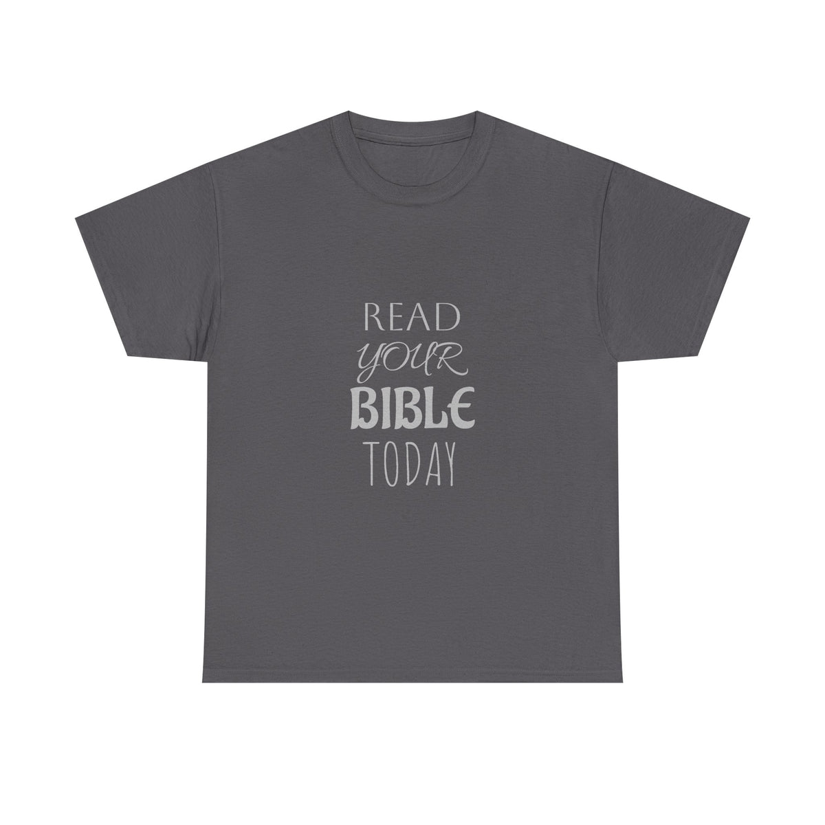 Tricou cu print „READ YOUR BIBLE TODAY" — bumbac 100%, unisex