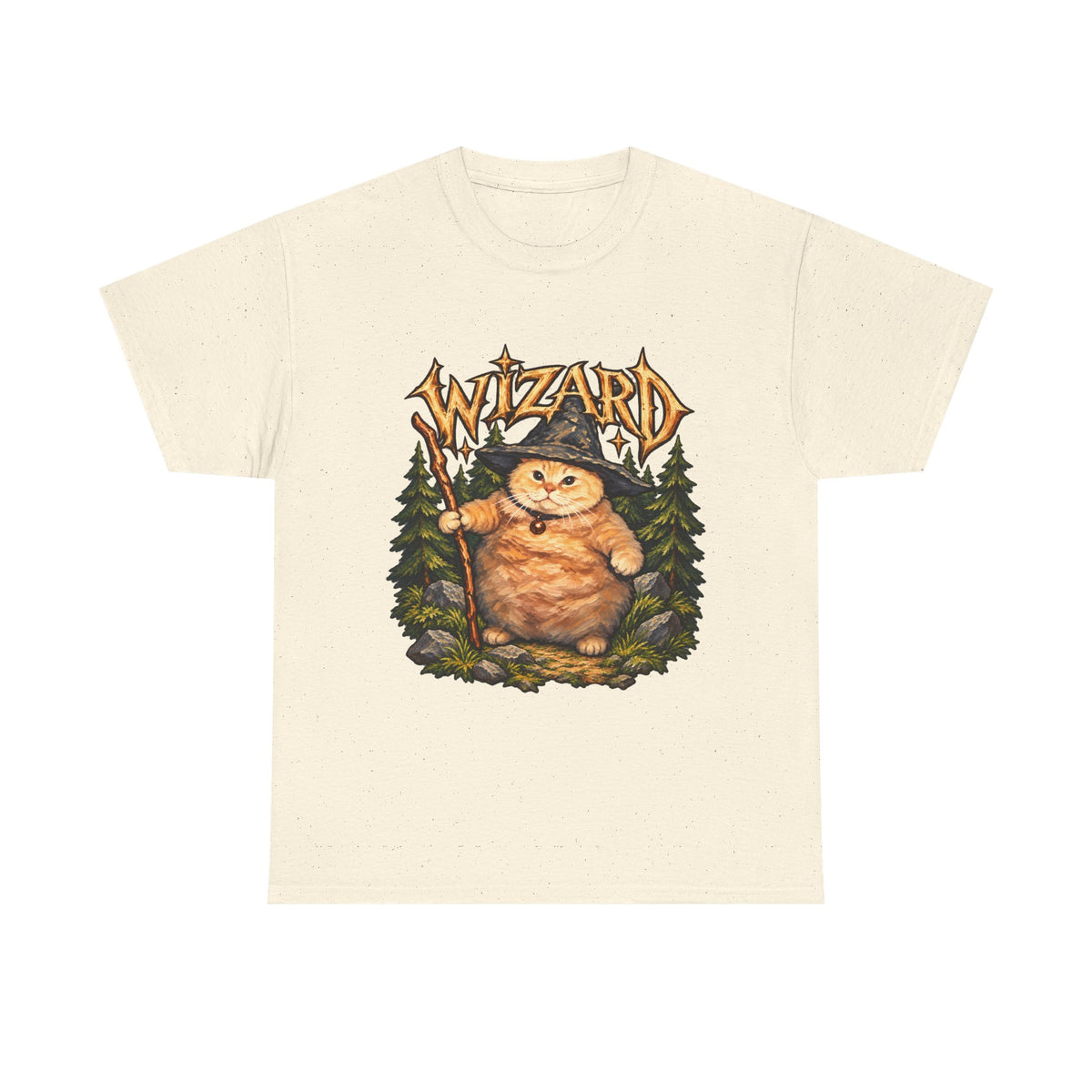 Tricou cu print „WIZARD." — bumbac 100%, unisex