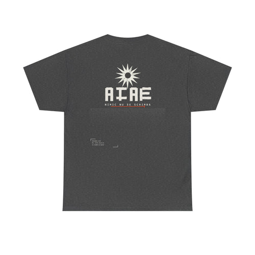 Tricou cu print „ALE E." — CV minimalist, print pe piept