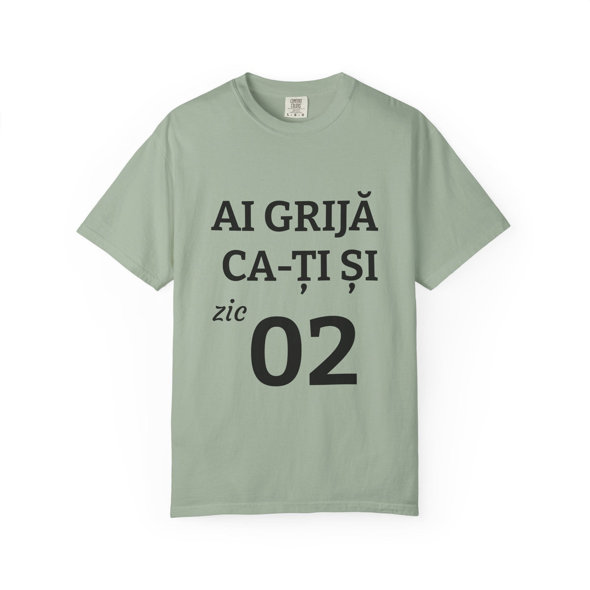 Tricou personalizat garment-dyed — printul tău