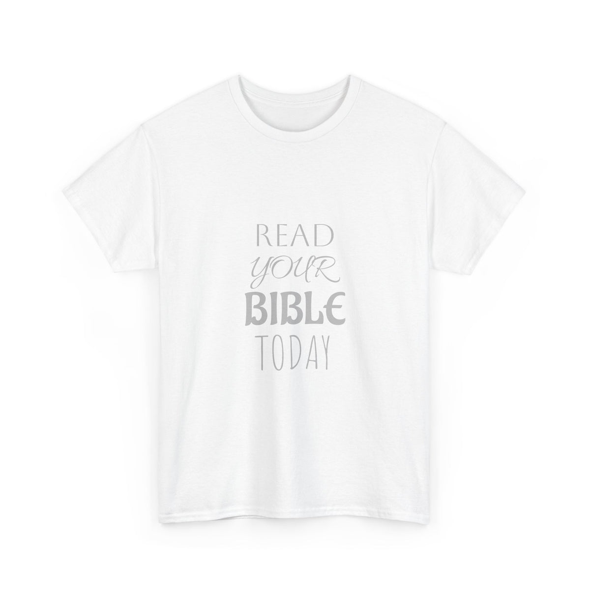 Tricou cu print „READ YOUR BIBLE TODAY" — bumbac 100%, unisex
