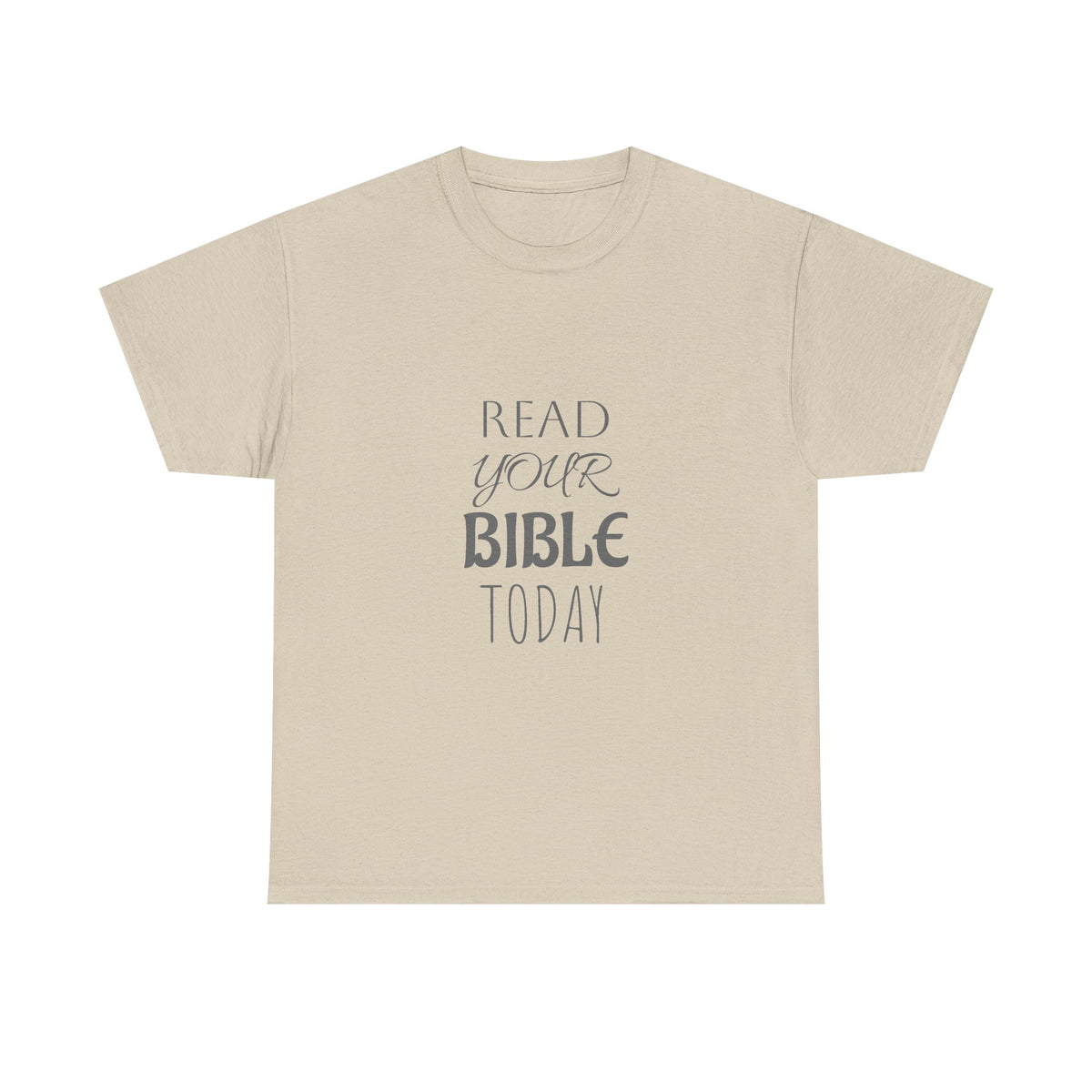 Tricou cu print „READ YOUR BIBLE TODAY" — bumbac 100%, unisex