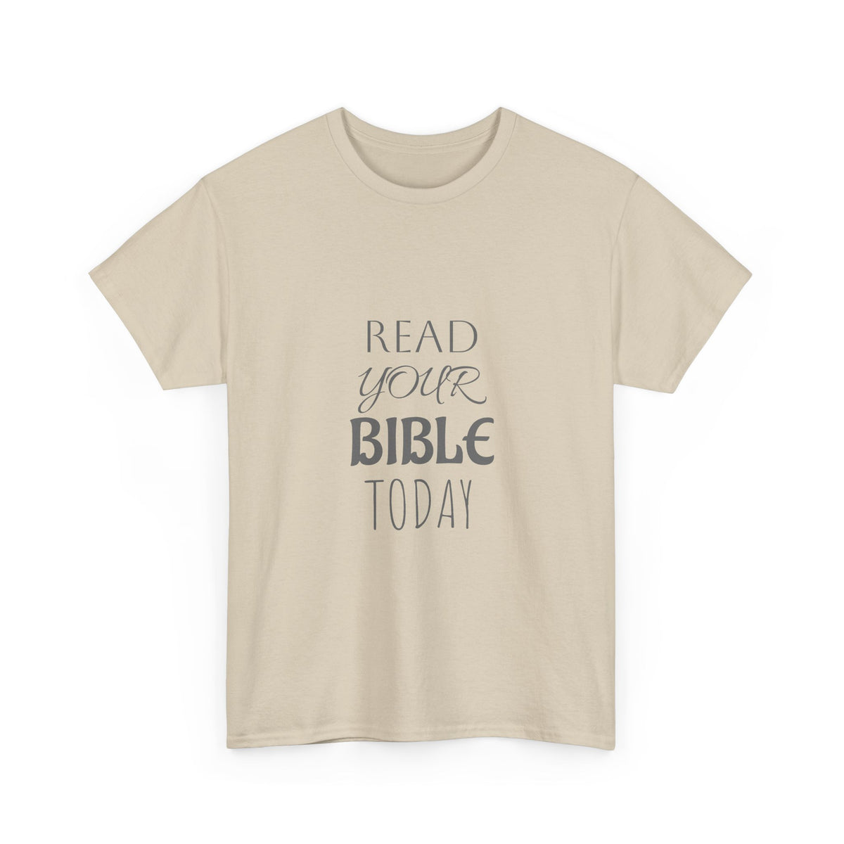 Tricou cu print „READ YOUR BIBLE TODAY" — bumbac 100%, unisex