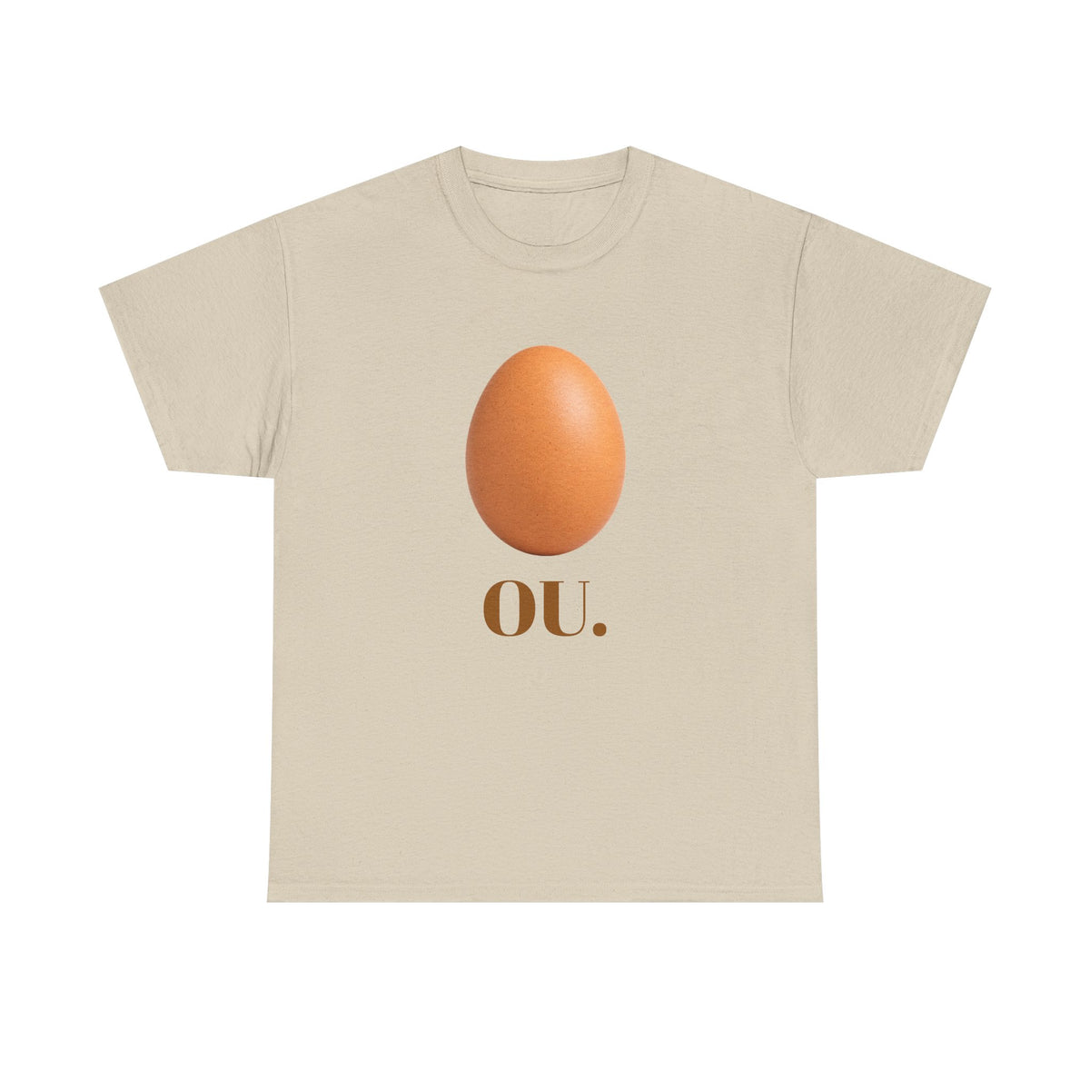 Tricou cu print „OU." — bumbac 100%, unisex