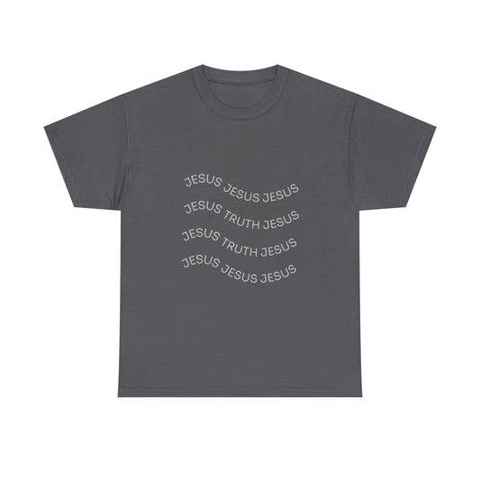 Tricou cu print „JESUS, TRUTH" — bumbac 100%, unisex