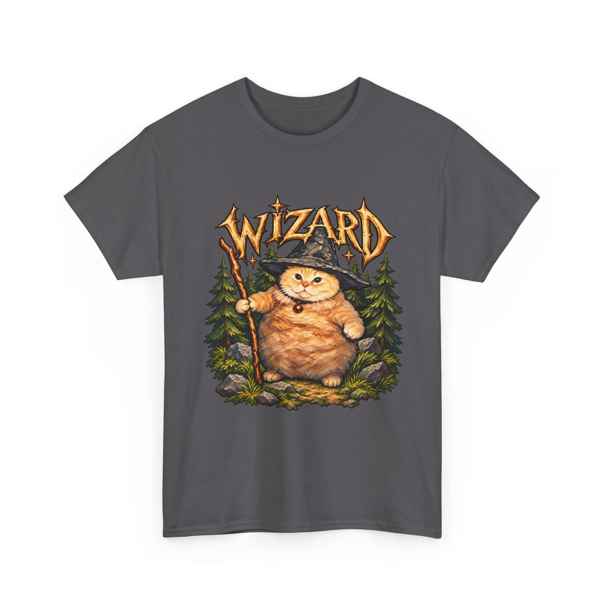 Tricou cu print „WIZARD." — bumbac 100%, unisex
