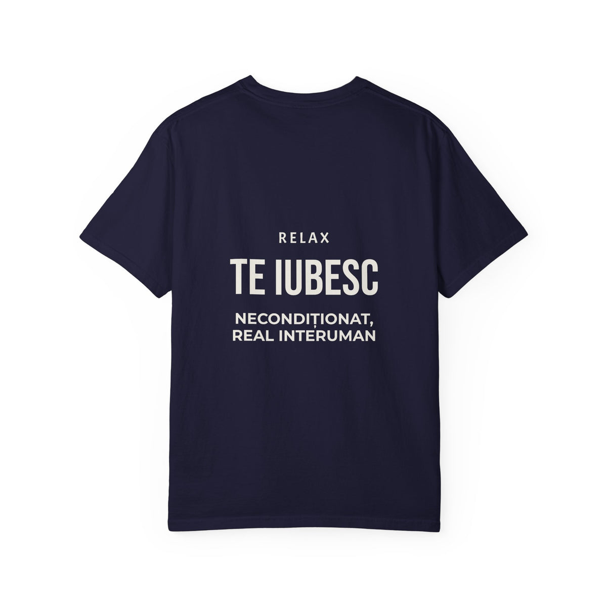 Tricou personalizat garment-dyed — printul tău