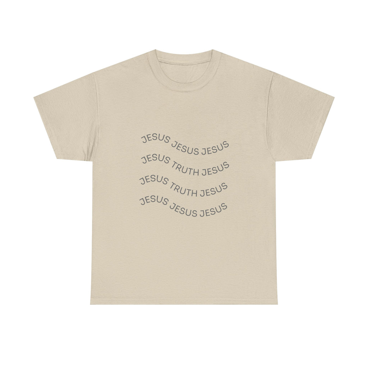 Tricou cu print „JESUS, TRUTH" — bumbac 100%, unisex