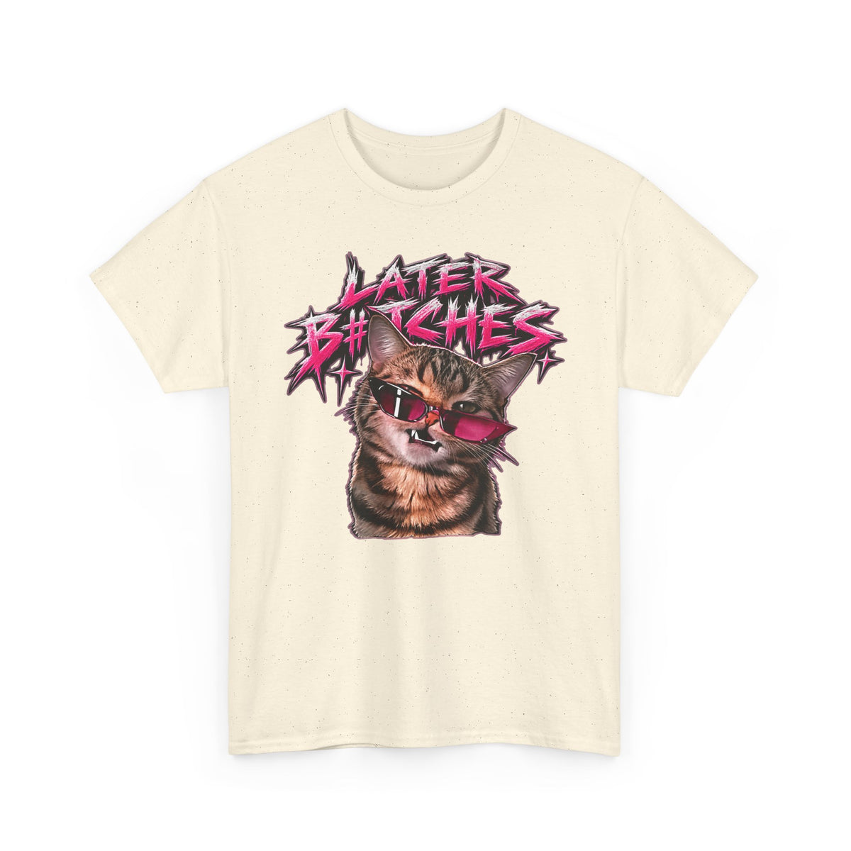 Tricou cu print „LATER B#TCHES." — bumbac 100%, unisex