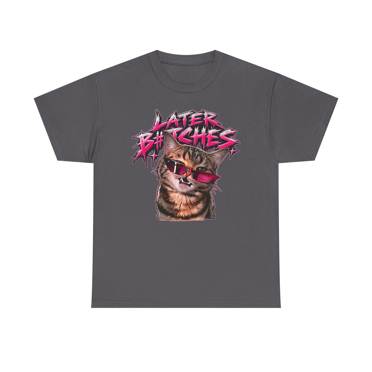Tricou cu print „LATER B#TCHES." — bumbac 100%, unisex