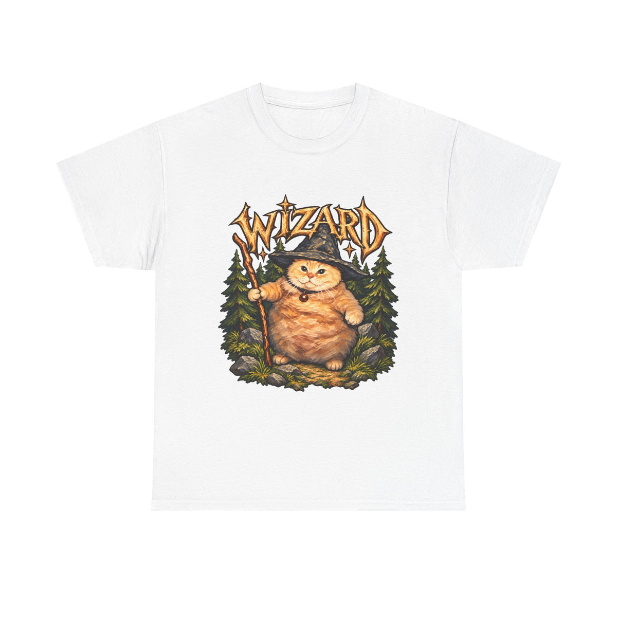 Tricou cu print „WIZARD." — bumbac 100%, unisex