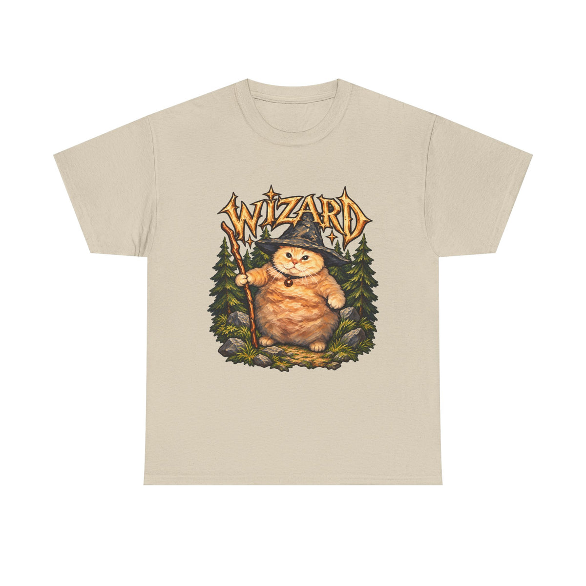 Tricou cu print „WIZARD." — bumbac 100%, unisex