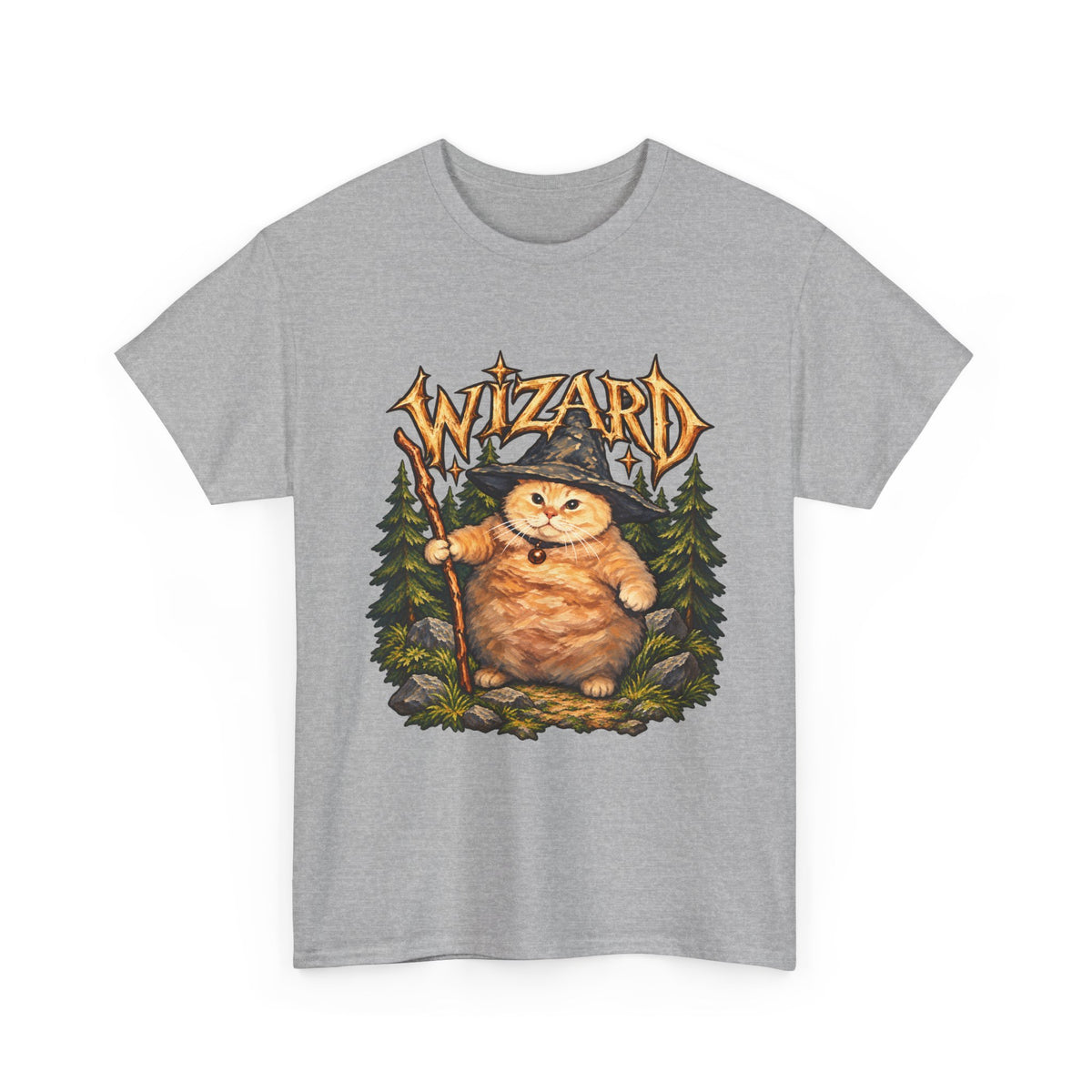Tricou cu print „WIZARD." — bumbac 100%, unisex
