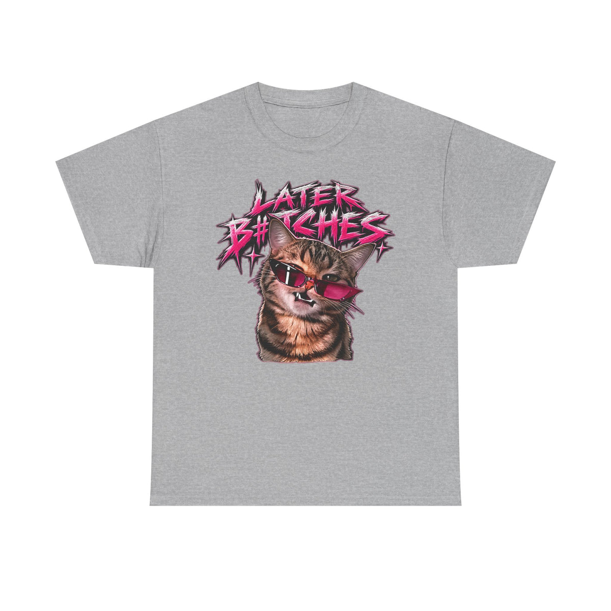 Tricou cu print „LATER B#TCHES." — bumbac 100%, unisex