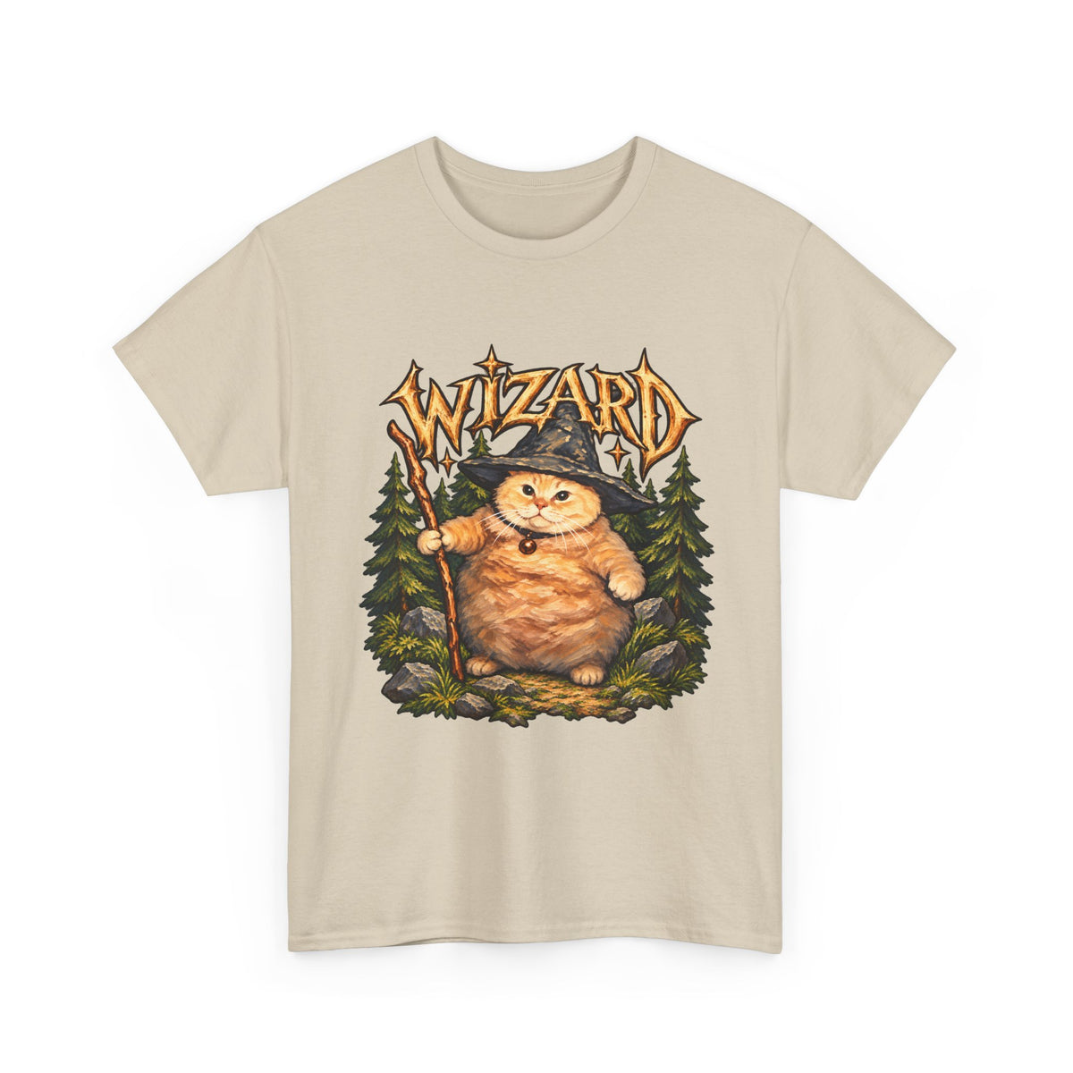 Tricou cu print „WIZARD." — bumbac 100%, unisex