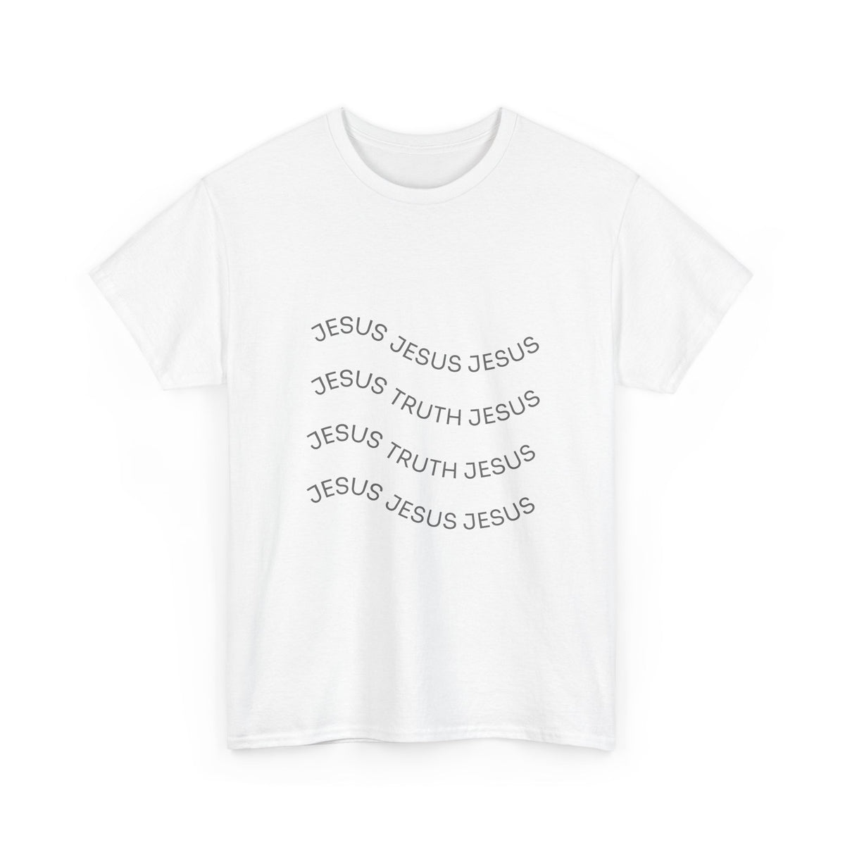 Tricou cu print „JESUS, TRUTH" — bumbac 100%, unisex