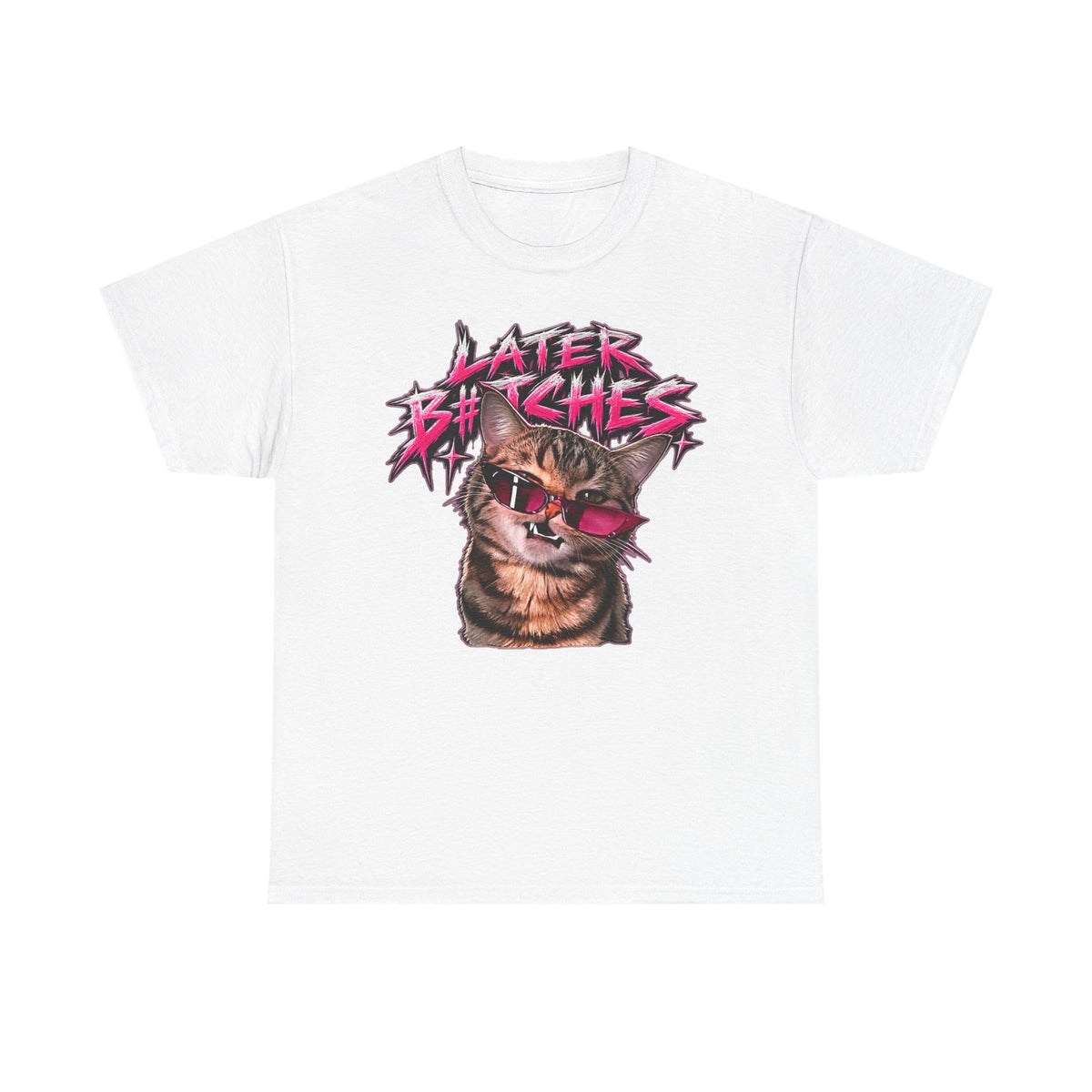 Tricou cu print „LATER B#TCHES." — bumbac 100%, unisex
