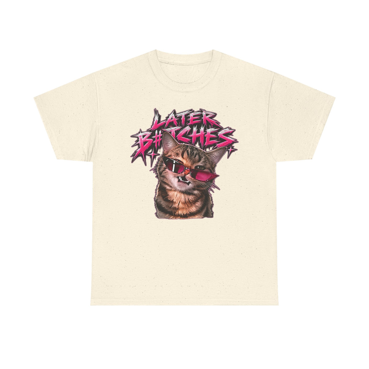 Tricou cu print „LATER B#TCHES." — bumbac 100%, unisex