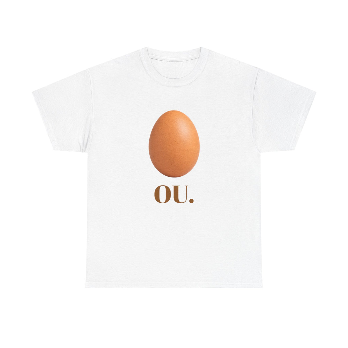 Tricou cu print „OU." — bumbac 100%, unisex