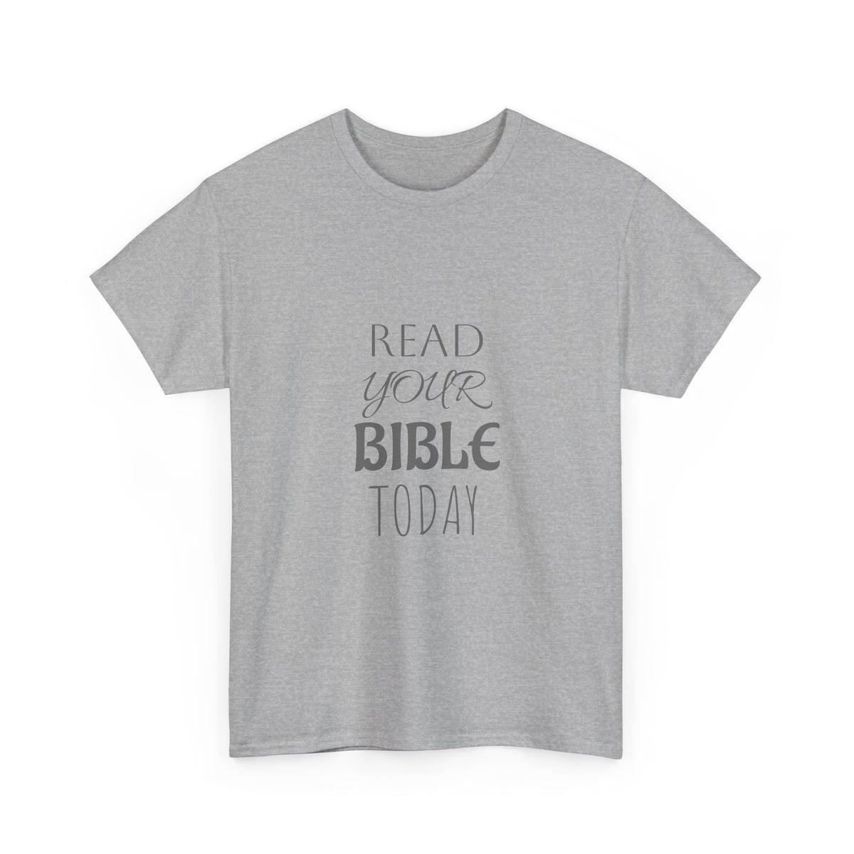 Tricou cu print „READ YOUR BIBLE TODAY" — bumbac 100%, unisex