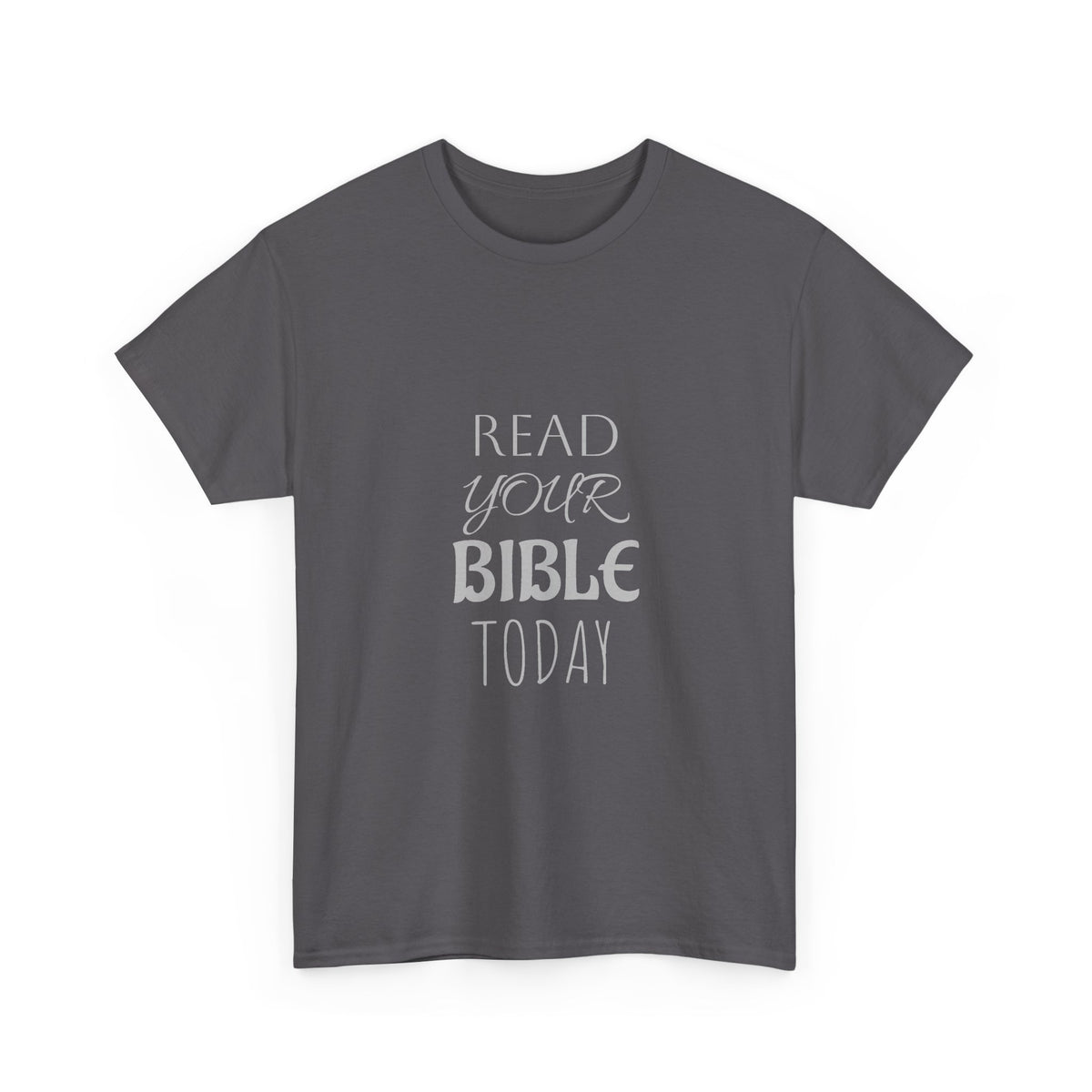 Tricou cu print „READ YOUR BIBLE TODAY" — bumbac 100%, unisex