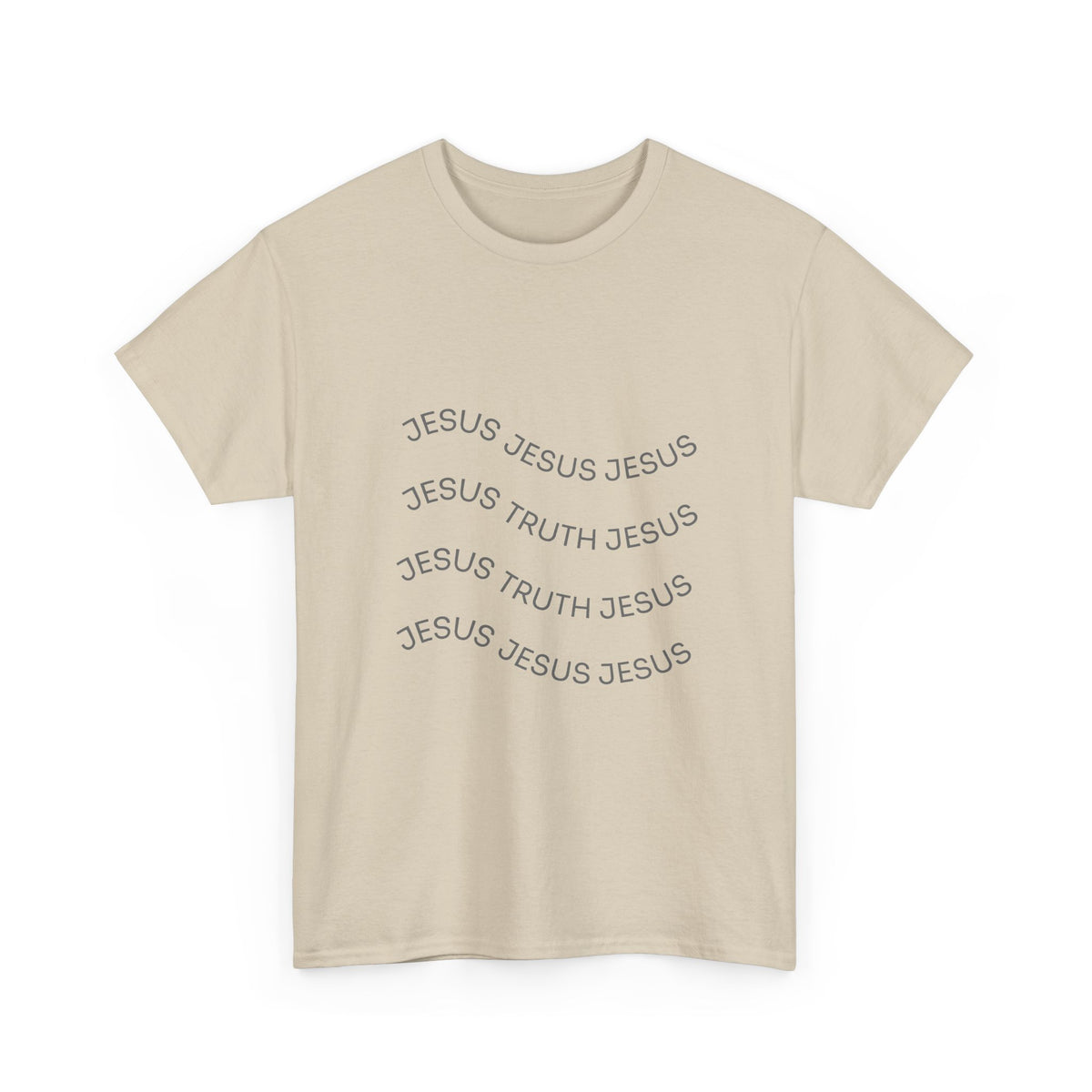 Tricou cu print „JESUS, TRUTH" — bumbac 100%, unisex