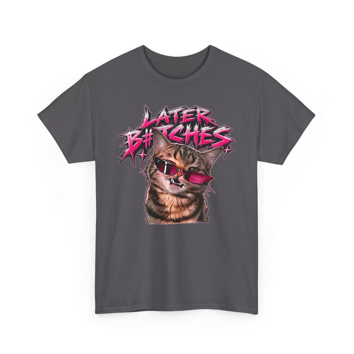 Tricou cu print „LATER B#TCHES." — bumbac 100%, unisex