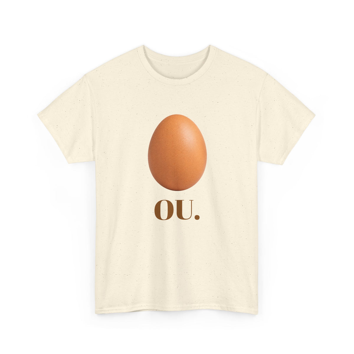 Tricou cu print „OU." — bumbac 100%, unisex