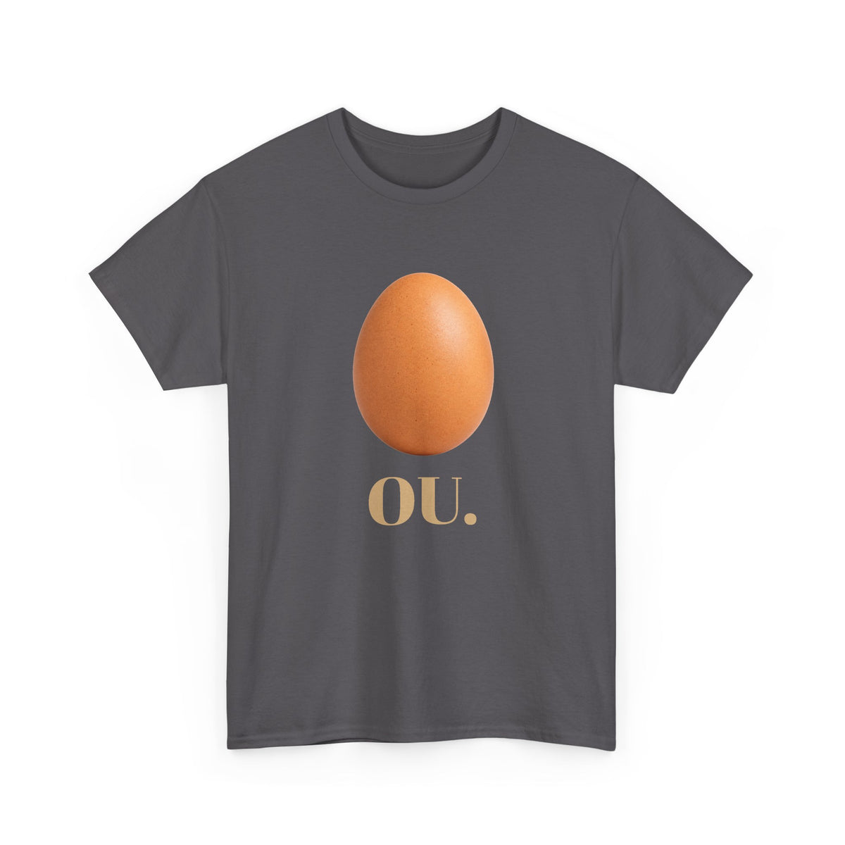 Tricou cu print „OU." — bumbac 100%, unisex
