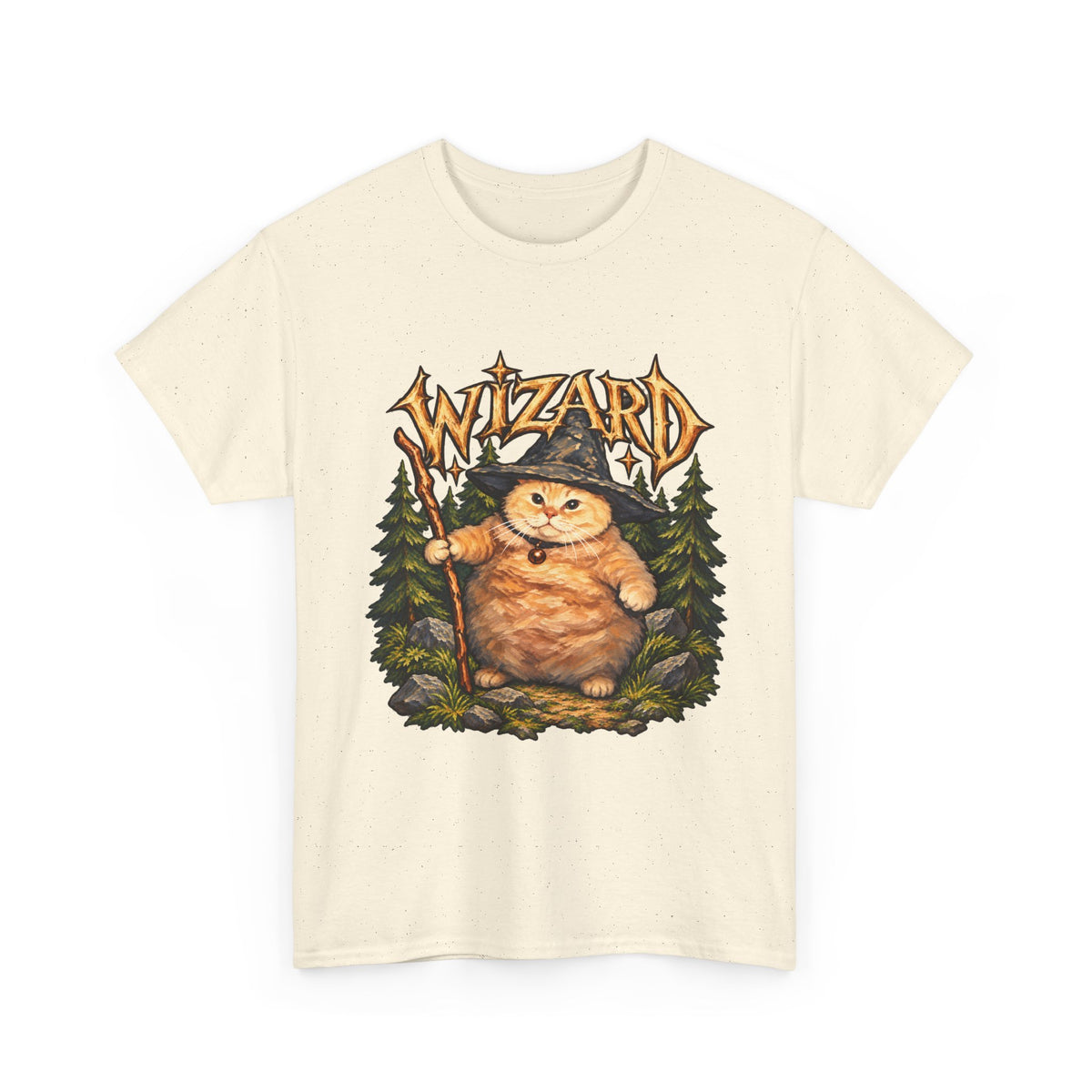 Tricou cu print „WIZARD." — bumbac 100%, unisex
