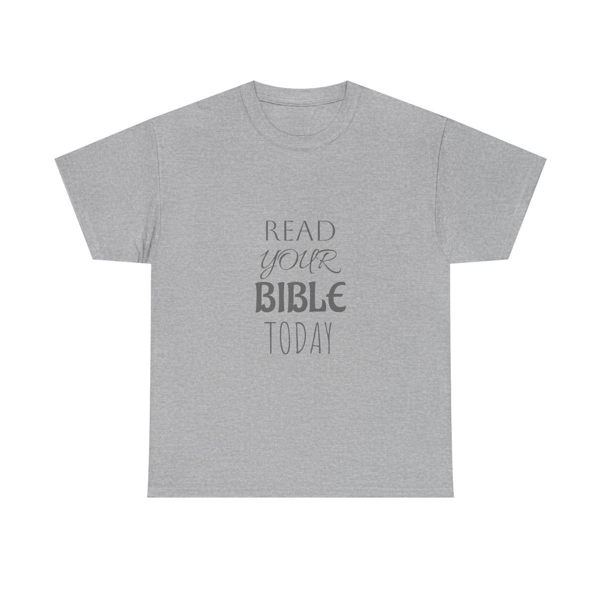 Tricou cu print „READ YOUR BIBLE TODAY" — bumbac 100%, unisex