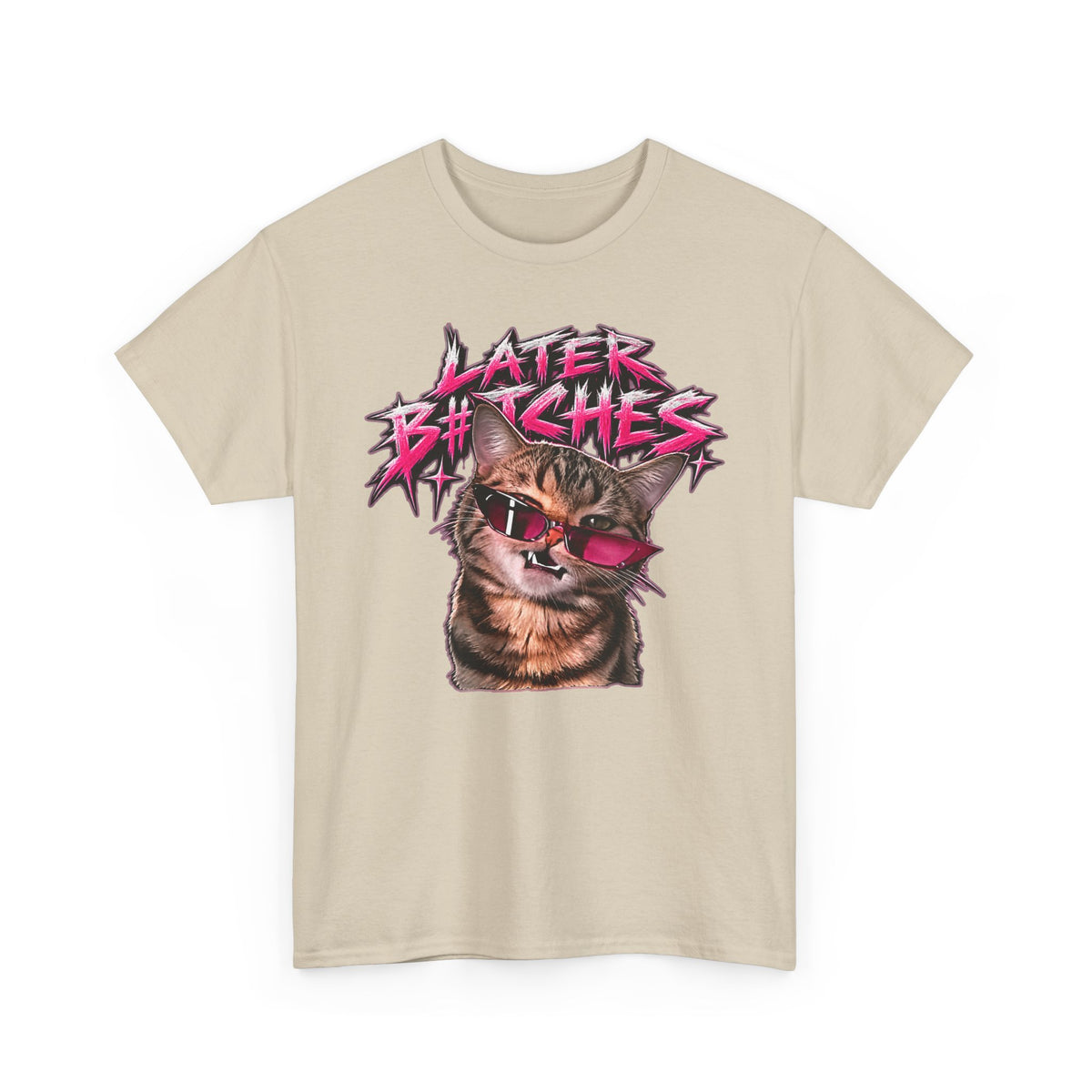 Tricou cu print „LATER B#TCHES." — bumbac 100%, unisex