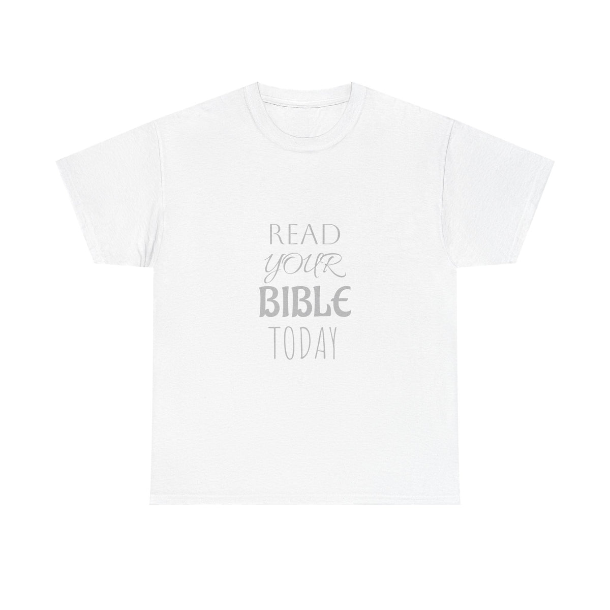 Tricou cu print „READ YOUR BIBLE TODAY" — bumbac 100%, unisex