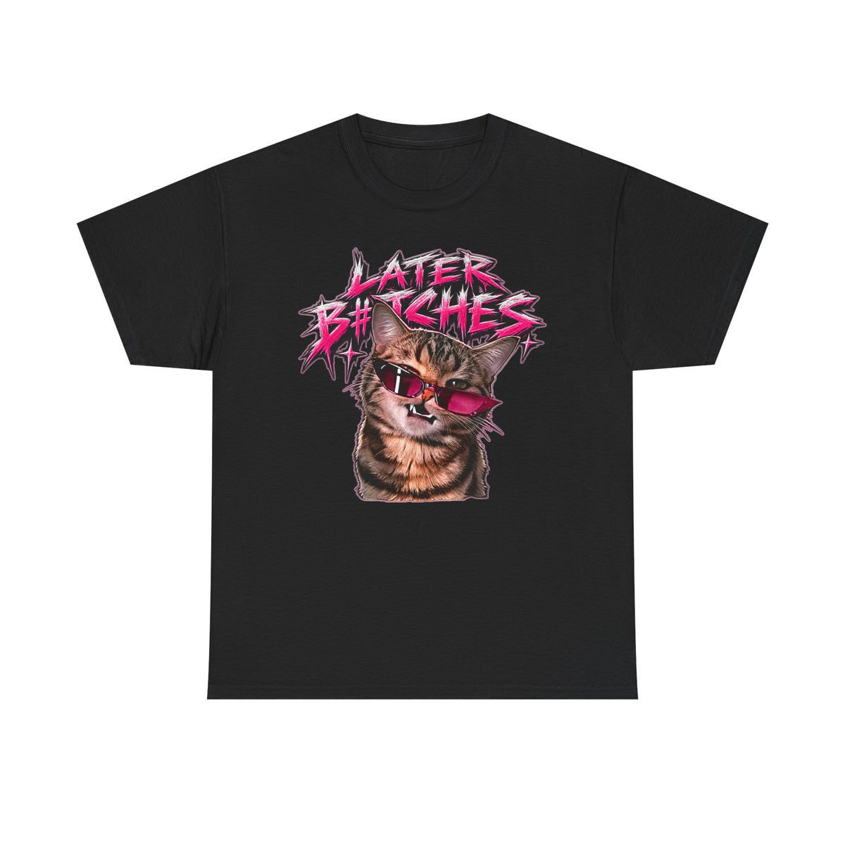 Tricou cu print „LATER B#TCHES." — bumbac 100%, unisex