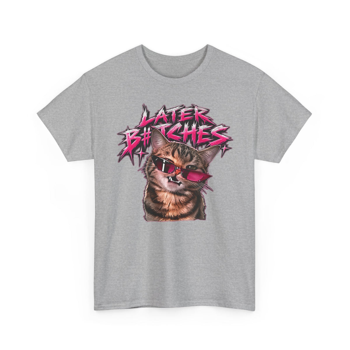 Tricou cu print „LATER B#TCHES." — bumbac 100%, unisex