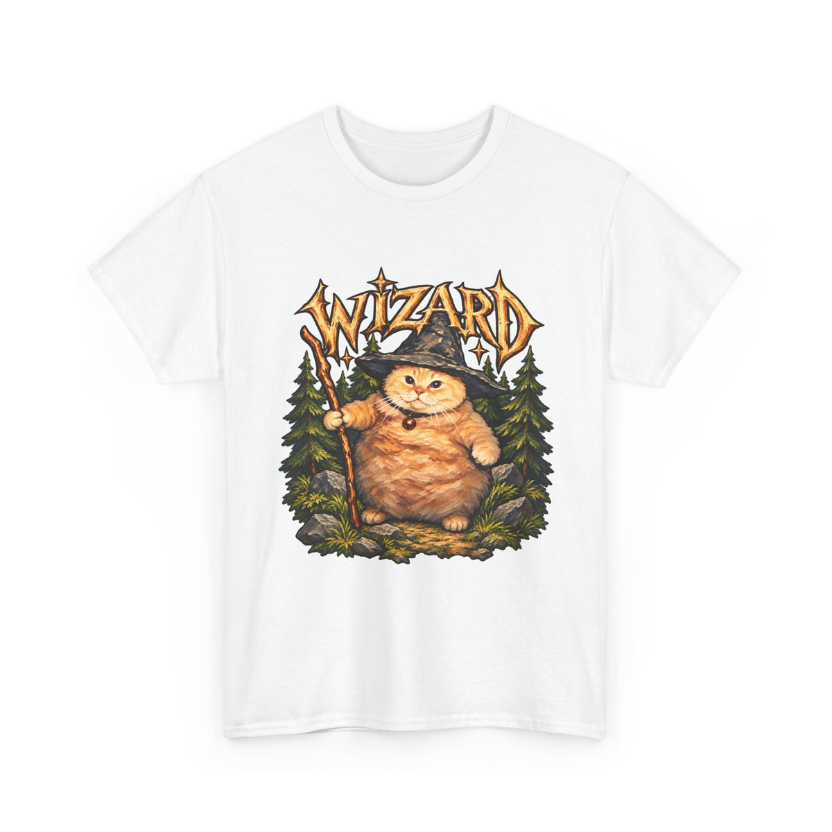 Tricou cu print „WIZARD." — bumbac 100%, unisex